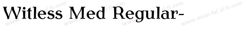 Witless Med Regular字体转换